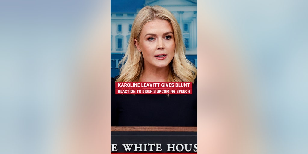 Karoline Leavitt gives blunt reaction to Biden's upcoming speech