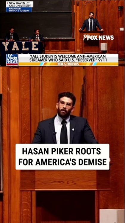 'LISTEN TO THIS CLOWN': Hasan Piker ROOTS for America's demise