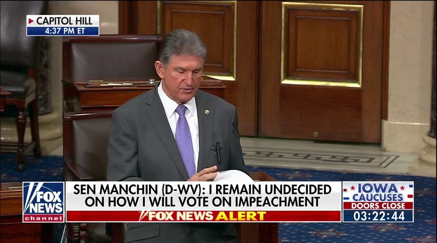 Manchin: Censure of Trump would be bipartisan statement condemning his behavior