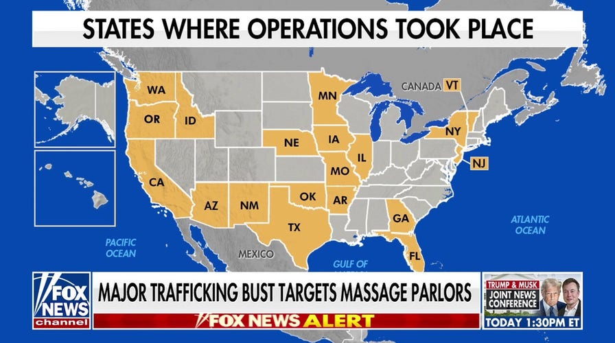 Illegal massage parlors across US targeted in major human trafficking bust