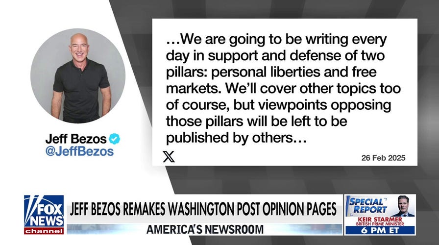 Bezos reining in Washington Post opinion page from ‘absurd lunacy’ of recent years, Charlie Hurt says