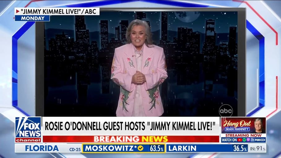 Rosie O'Donnell torches Trump as 'Jimmy Kimmel Live!' guest host