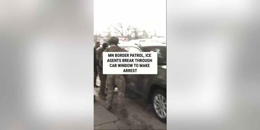 MN Border Patrol, ICE agents BREAK THROUGH car window to make arrest
