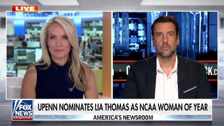 Clay Travis weighs in on trans swimmers Woman of the Year nomination
