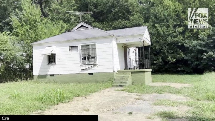 Footage of the abandoned house in Memphis where the body of Liz Fletcher was found
