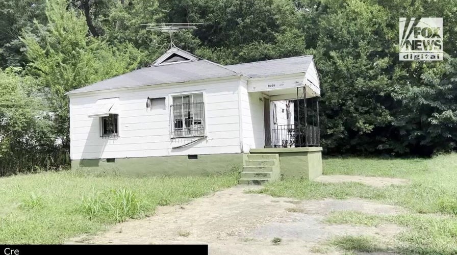 Footage of the abandoned house in Memphis where the body of Liz Fletcher was found