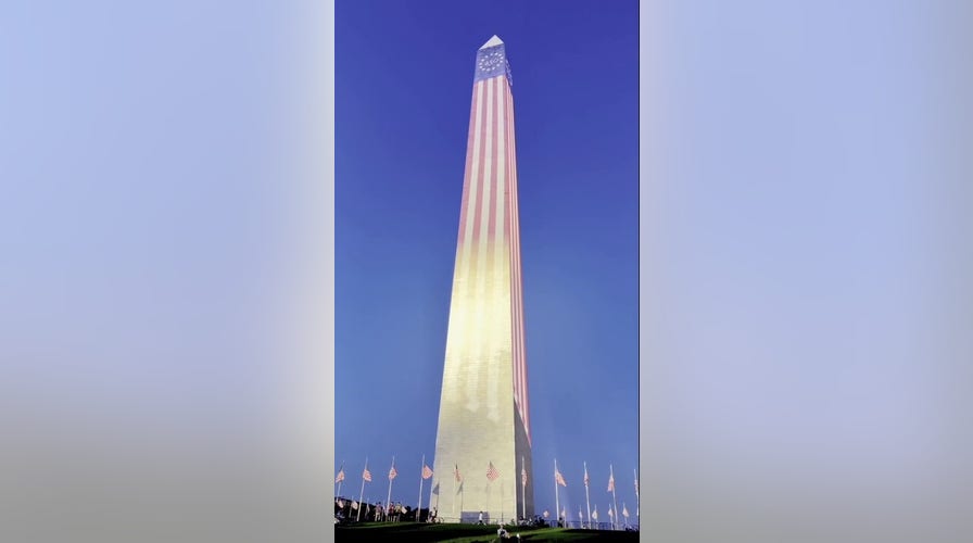 Washington Monument LIGHTS UP for America 250