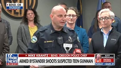 Police say bystander pursued gunman into Oregon school