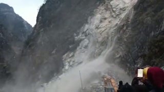 Highway closes after boulders and heavy mud fell down a nearby hill: See the shocking video - Fox News
