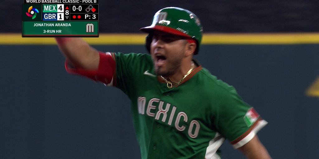 Mexico's Jonathan Aranda hits go-ahead three-run home run, taking lead over Great Britain