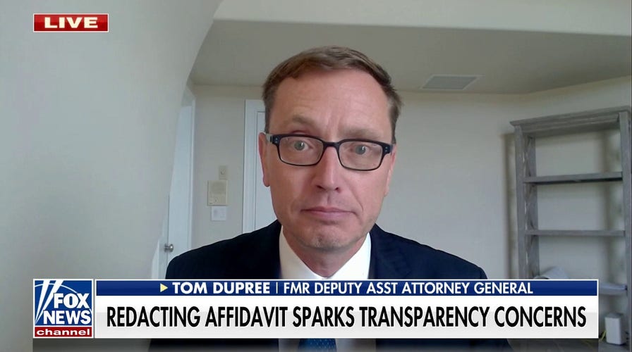 Justice Department will redact bulk of Trump affidavit: Dupree