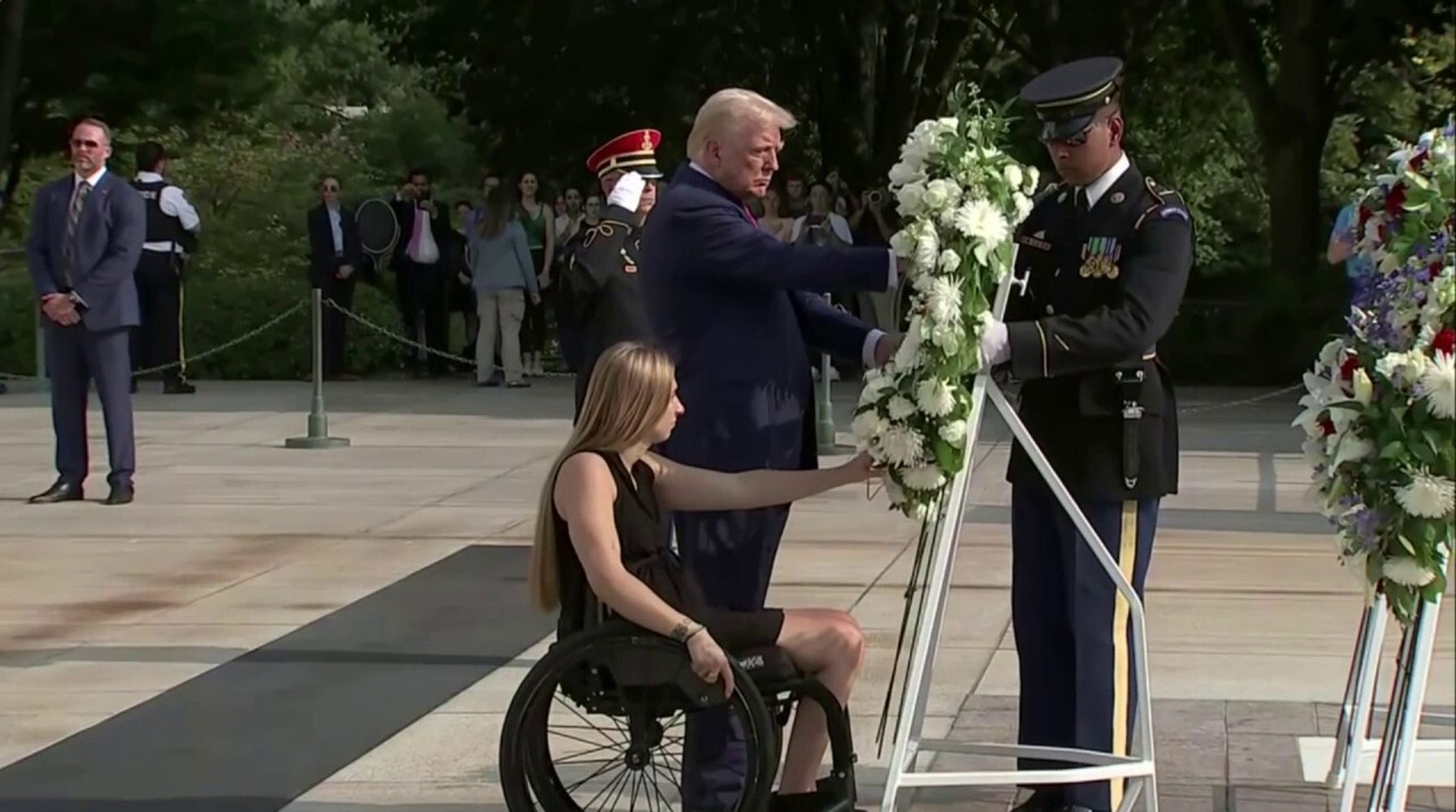 Trump Honors Fallen Troops at Arlington on Abbey Gate Anniversary