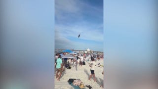 Blue Angels conduct flyover above Florida beach