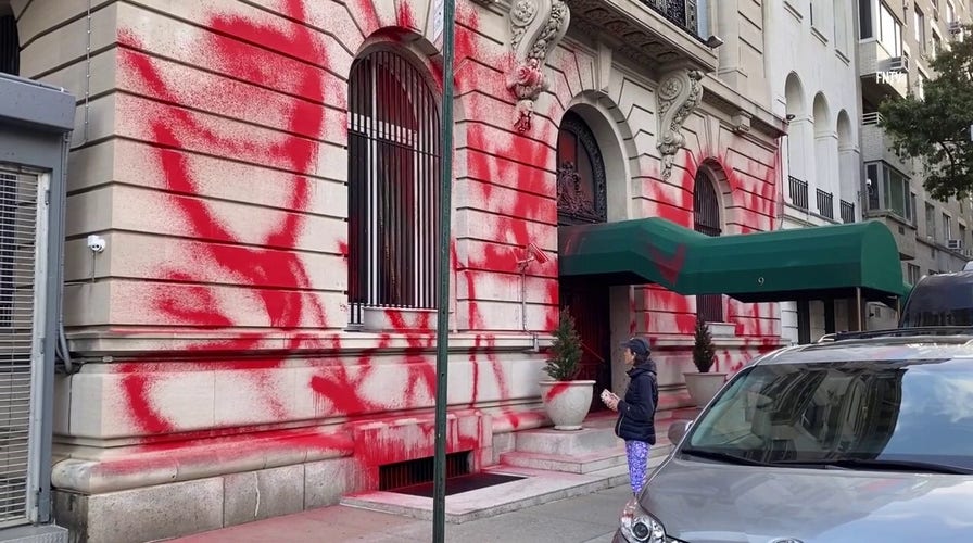 Russian Consulate In NYC Vandalized As Putin Annexes Ukrainian   Image 