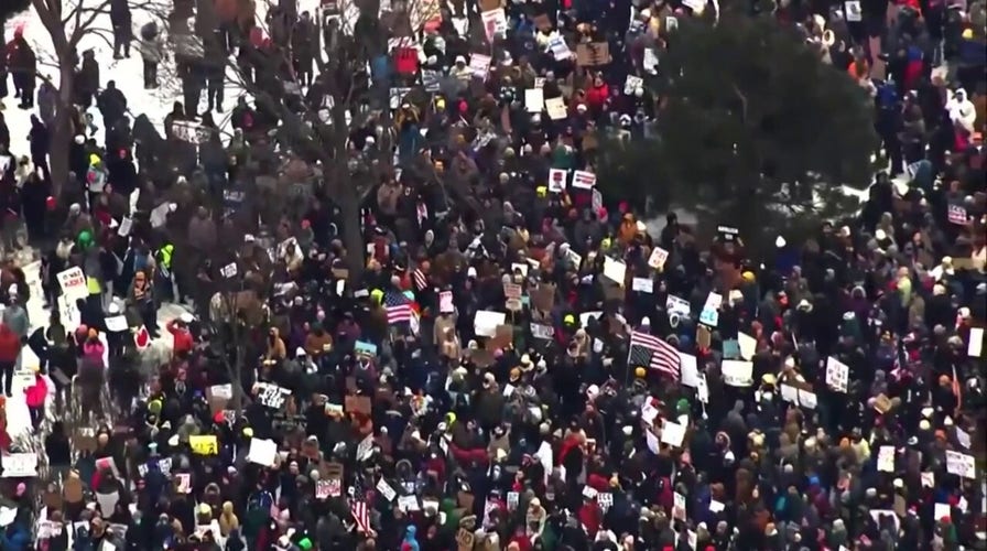 Aerial footage captures hundreds of protesters successful  Minnesota