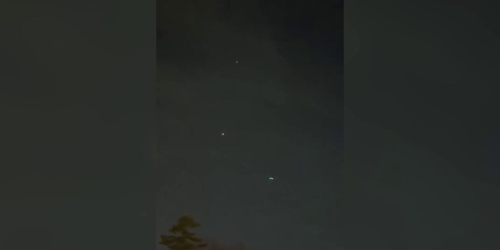 Woman films several possible drones flying overhead in Connecticut