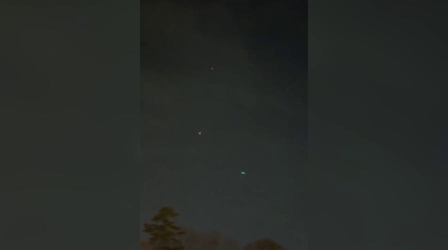 Woman films several possible drones flying overhead in Connecticut