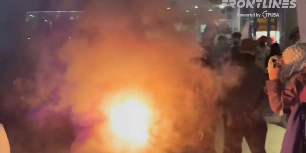 Fireball ignites outside Turning Point event at the University of California, Berkeley