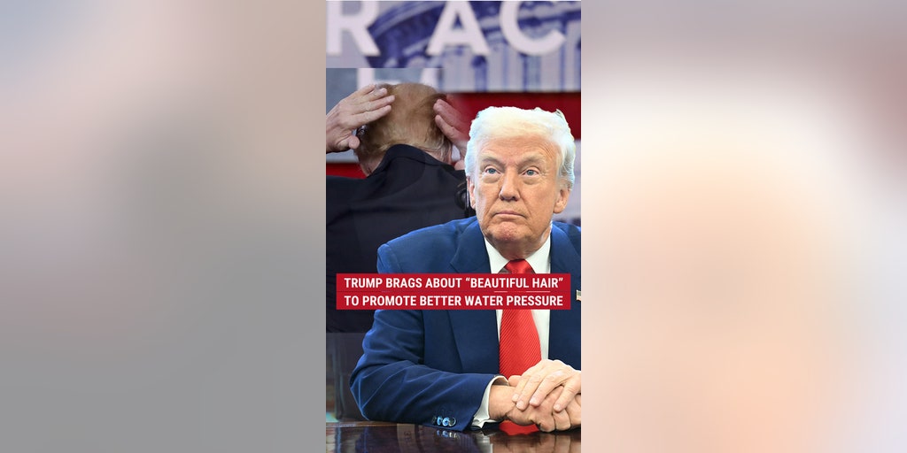 Trump brags about “beautiful hair” to promote better water pressure