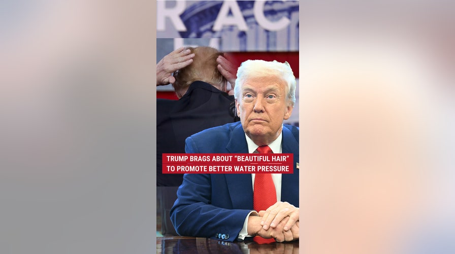 Trump brags about “beautiful hair” to promote better water pressure
