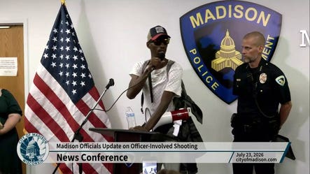 Angry protester takes over briefing after fatal Madison police shooting
