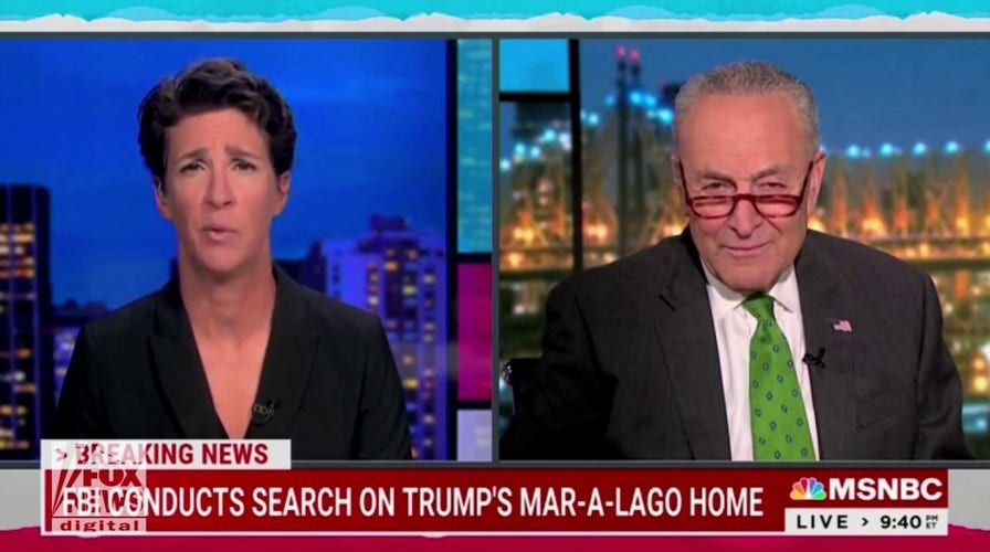 Rachel Maddow presses Chuck Schumer on Trump FBI raid