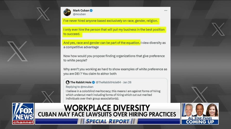 Mark Cuban faces backlash for comments about race and gender in hiring practices