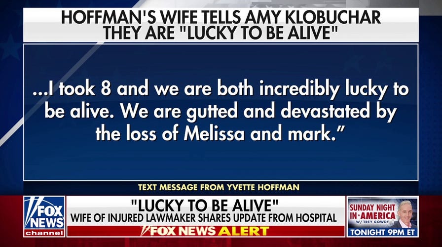 Wife of injured lawmaker says he was shot nine times