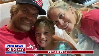 Greg Olsen's son TJ rings bell after successful heart transplant surgery