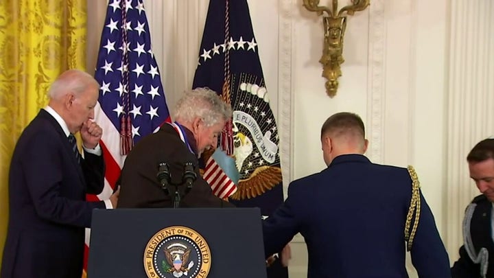 What you can see and what you can't see: Biden's ceremony goes off track