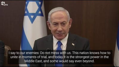 Netanyahu warns Iran of ‘blow beyond anything it can imagine,’ says regime’s 'end is near'