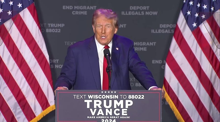 Trump se centra en la delincuencia de los migrantes mientras se dirige a sus partidarios en Wisconsin