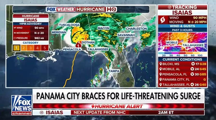 Isaias storm surge strikes Florida Panhandle