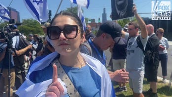 Pro-Israel counter protesters show up at the Democratic National Convention