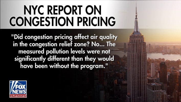 NYC congestion pricing fails to improve air quality, study shows