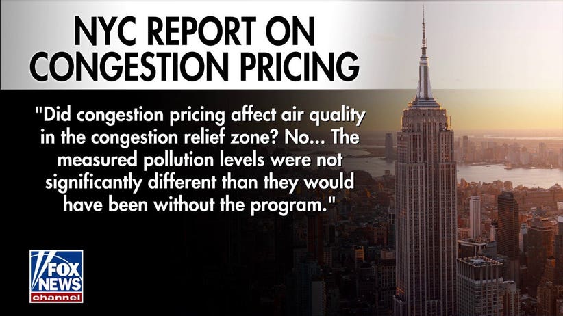 NYC congestion pricing fails to improve air quality, study shows