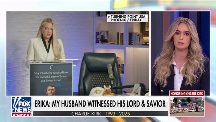 Erika Kirk delivers powerful tribute to late husband as TPUSA chapter requests surge