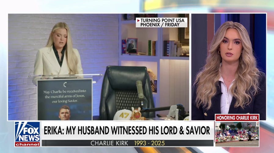 Erika Kirk delivers powerful tribute to late husband as TPUSA chapter requests surge