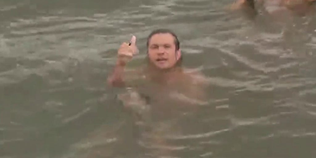 Pete Hegseth completes leg two, starts leg three of Navy SEAL swim | Fox News Video