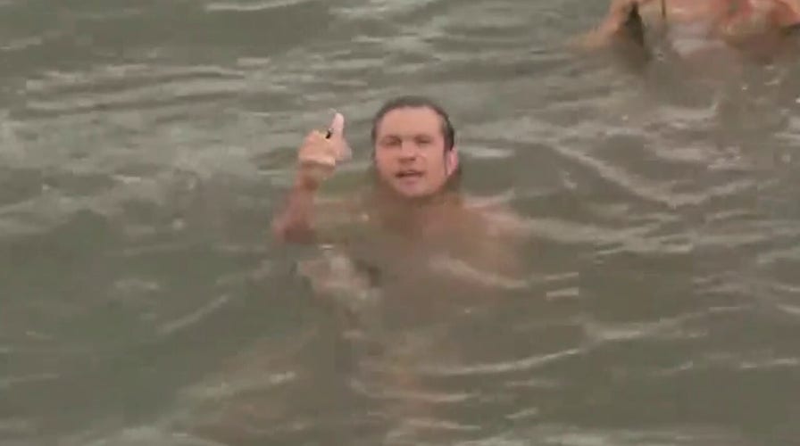 Pete Hegseth completes leg two, starts leg three of Navy SEAL swim