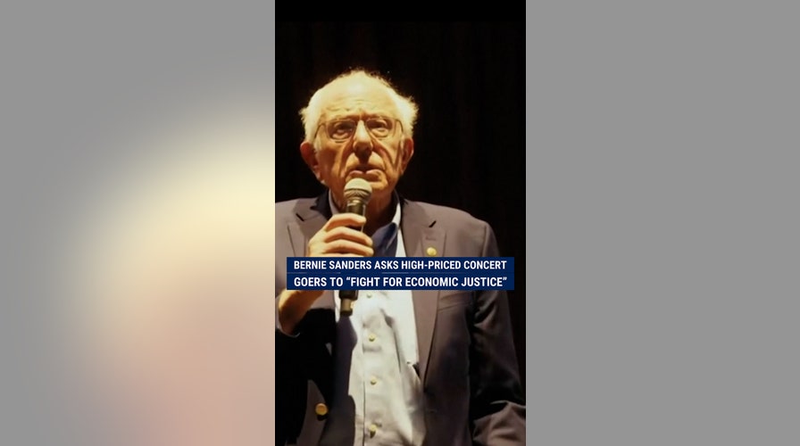 Bernie Sanders asks high-priced concert goers to "fight for economic justice"