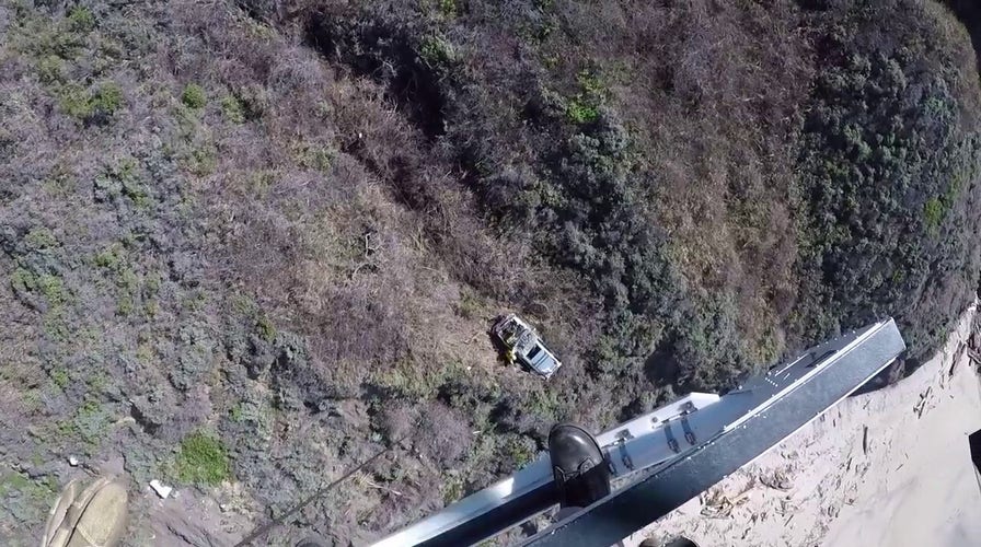Driver survives being ejected through rooftop, falling over Big Sur cliff