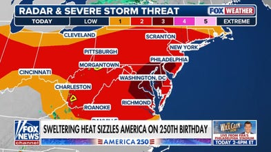 Sizzling heat, severe storms strike East Coast during July 4 weekend