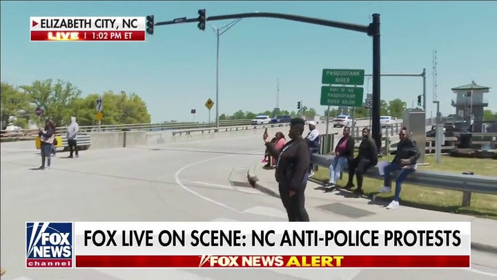 Protesters shut down a bridge in Elizabeth City, N.C.&nbsp;