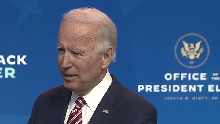 Joe Biden takes questions from reporters after remarks in Delaware