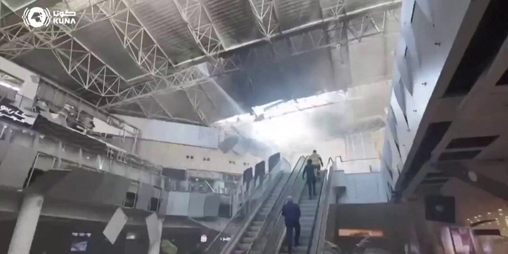 Video captures total chaos at Kuwait airport following reported Iranian strike