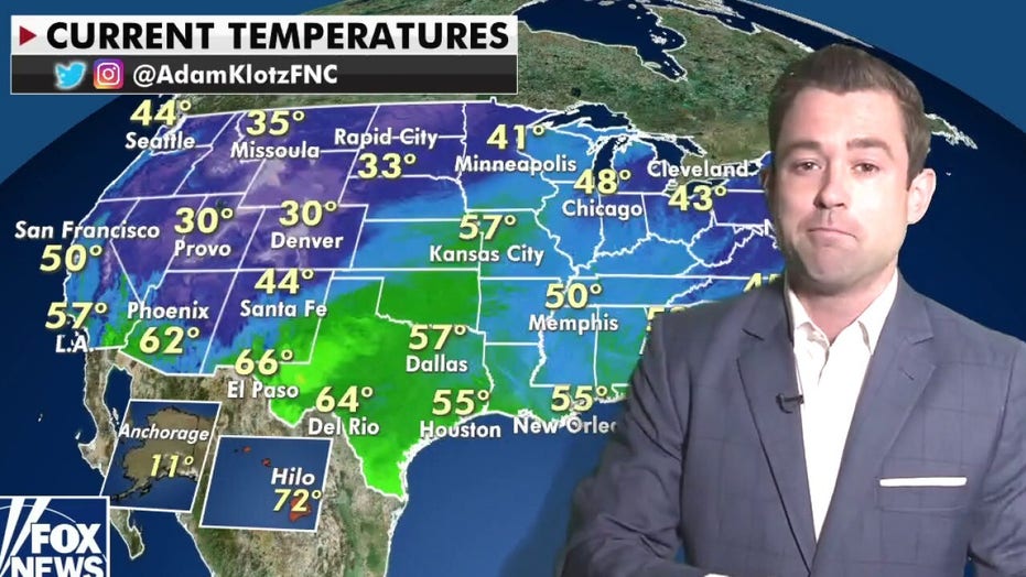 National weather forecast Large storm system moving across Central US