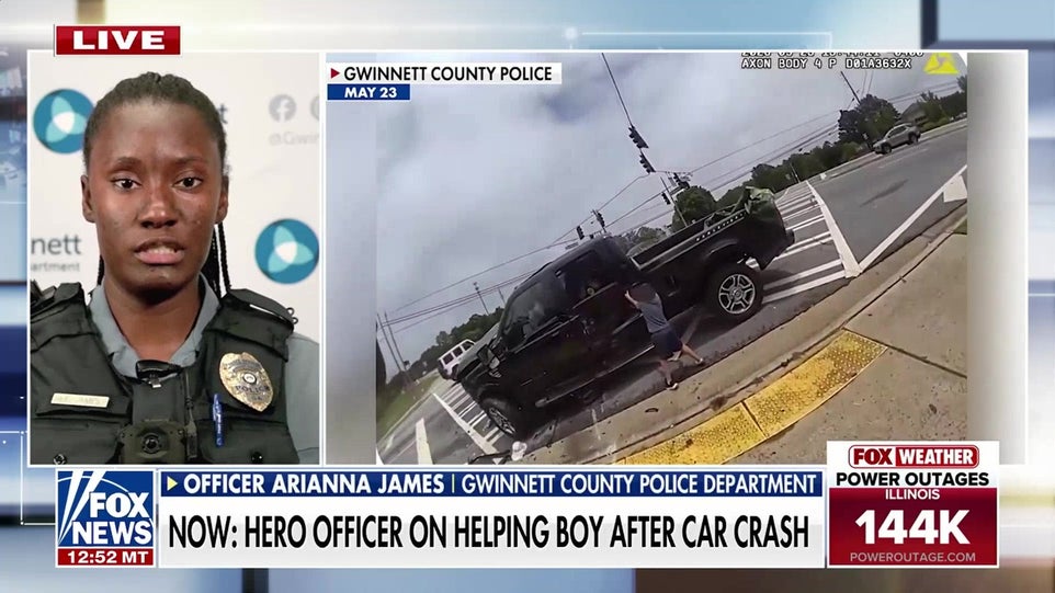Child lucky to be alive after being flung onto police officer’s cruiser in multi car crash