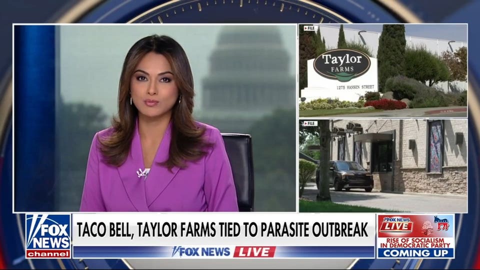 Taco Bell, Taylor Farms tied to massive parasite outbreak