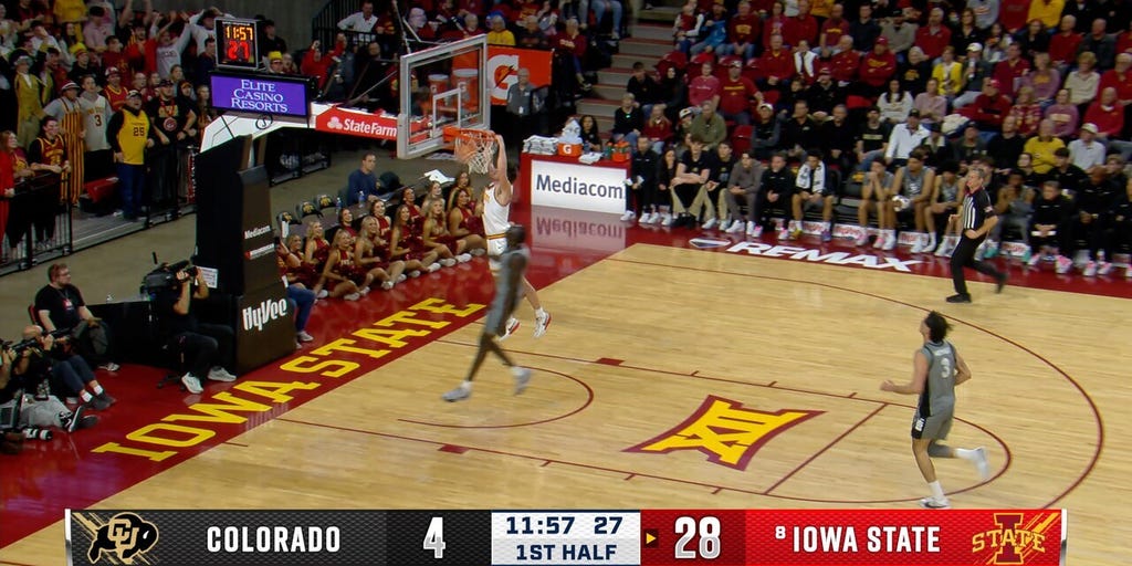 Iowa State's Nate Heise turns steal into fastbreak slam vs. Colorado